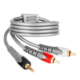 Cable Reforzado Plug 3,5 Mm A 2 Plug Rca De 90 Cm | 284-040