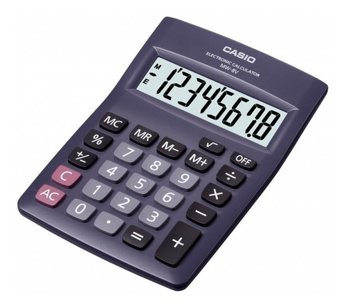 Calculadora De Escritorio Casio Mw-8v 8 Dígitos Color Negro
