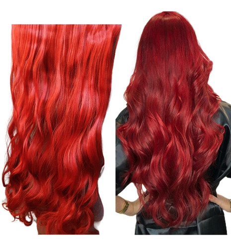 Cabelo Bio Vegetal Organico Tic Tac Ondulado  - Vermelho