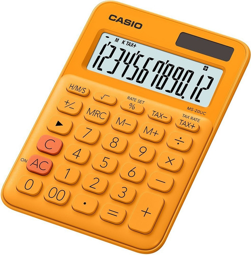 Calculadora De Escritorio Casio Ms-20uc Color Anaranjado