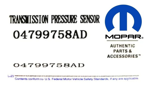 Sensor Linea Presion Aceite Caja Dodge Durango Dakota 99-13 Foto 10