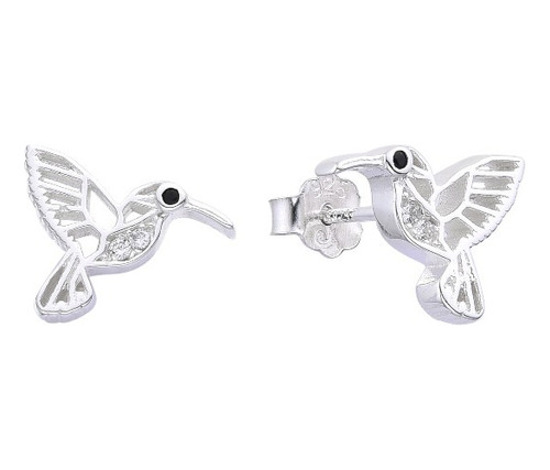 Aros Colibrí Picaflor De Plata 925 (lar116)