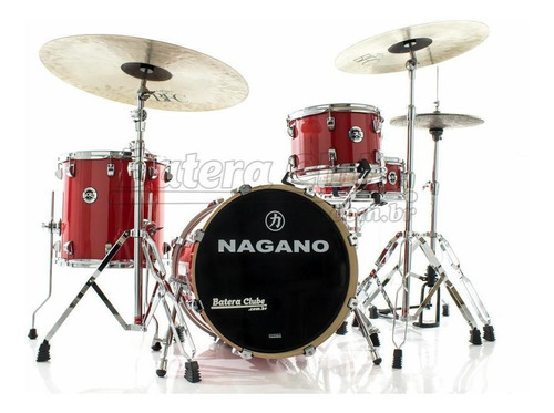 Bateria Nagano World Be Bop Dark Wine Com Bumbo 18¨, Tom 12