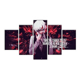 Quadro Decorativo Mosaico 5 Peças Tokyo Ghoul Kaneki Ken.ss