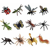 Sets De Juego - 12 Piezas Pequeñas Figuras De Insectos Reali