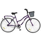 Bicicleta Urbana Femenina Bicicletas Enrique Enrique Melody R24 Freno V-brakes Color Violeta  