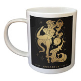 Taza De Plastico Astrologia Oro Signos Zodiaco Acuario