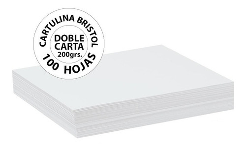 Cartulina Bristol Blanca Doble Carta 200 Gr - 100 Hojas