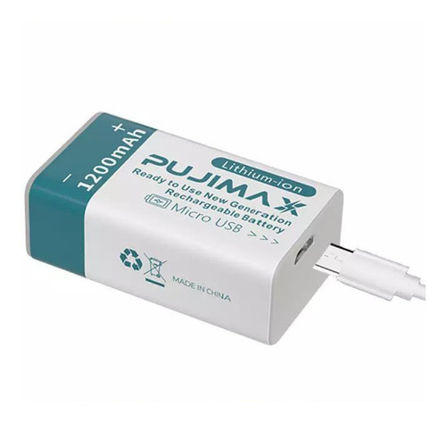 Bateria Recargable 9v  Recargable Por Usb Pujimax