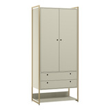 Closet Industrial 2 Portas 2 Gavetas Off White Olivar