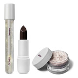 Combo Biscoito Ou Bolacha Balm Labial+gloss+ Esfoli Labial