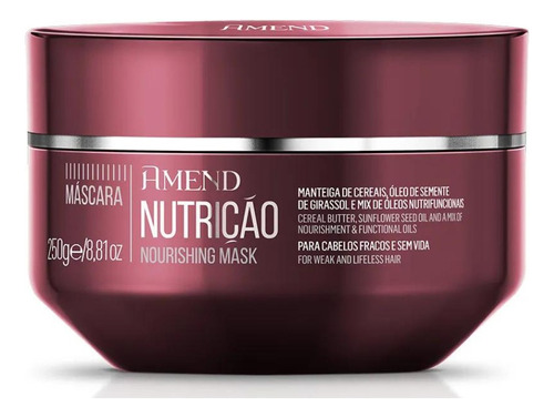 Mascara Nutricao Amend Mascaras Essenciais 250g