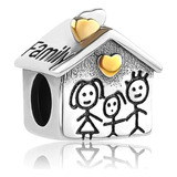 Charm Casita De Familia Plata Ley 925 Esterlina + Caja