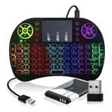 Mini Teclado Sem Fio Com Touchpad E Mouse Bluetooth Tv Box