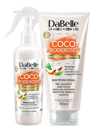 Dabelle Hair Intense Coco Poderoso Fluido Hidratante + Mante