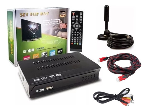 Decodificador Tv Digital Hd Mas Antena Hd Yhdmi Kit Completo