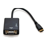 Conversor Adaptador Hdmi P/ Vga Com Saida De Audio Cabo P2