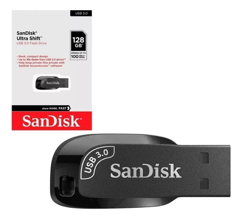 Pendrive Sandisk Ultra Shift 128 Gb 3.2 Gen Original C/nfe