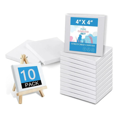 Mini Lienzo Estirado Con Caballete De Madera, Paquete De 10 LUXURYSANG | MercadoLibre