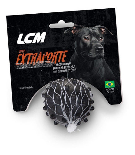 Bola Cravo Maciça Lcm Extra Forte Média 55mm Para Cães