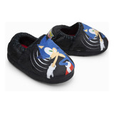 Pantufla Niño Grande Negro Sonic