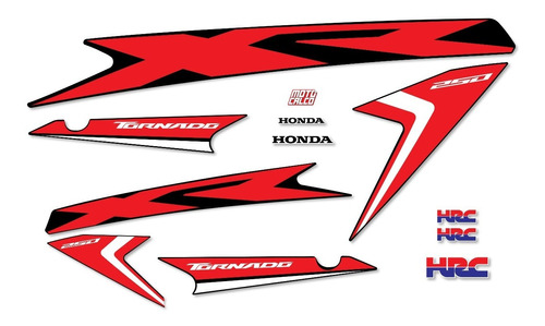 Kit Calcos - Honda Xr 250 - Tornado - Moto Negra (r)