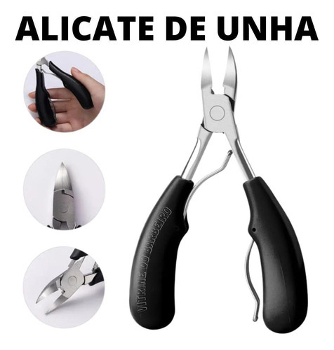 Alicate Cortador De Unha Curvo Profissional Unhas Pé Mão