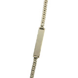 Pulsera Identidad Maciza 4,5mm Hombre Plata 925 Grabada