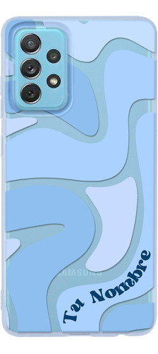 Funda Para Galaxy Para Mujer Curvas Azul Con Tu Nombre