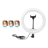 Aro De Luz Led Grande 25cm Con Soporte Celular Grabar Videos