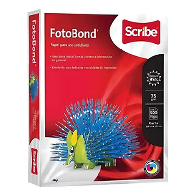 Hoja Tamaño Carta Fotobond Paq 500 Scribe Impresión Color Bc Color Blanco | Envío gratis