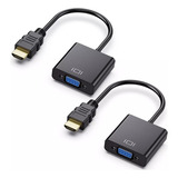 Cable Adaptador Convertidor Hdmi A Vga (2 Piezas)