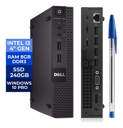 Mini Cpu Dell 3020 Intel I3-4160t 4ºger 8gb Ssd 240gb Win10