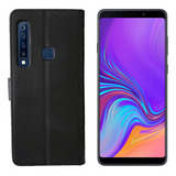 Capa Capinha Carteira Para Galaxy A9 2018 + Pelicula Gel 