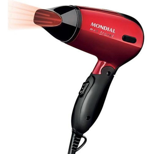 Secador De Cabelos Mini Dobrável Viagem Mondial Sc-10 Bivolt