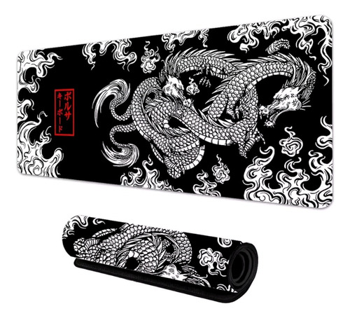 Mousepad Extra Grande Dragão Chinês 90x40 Personalizado