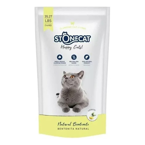 24 Kg Piedras Stonecat Bentonita Aglutinante Stone Cat Limon