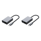 2 Adaptadores De Base Usb Para 4k, Usb C, Ethernet, Usb C A