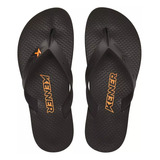 Sandália Masculina Kenner New Summer Dgx 01 Preto Laranja