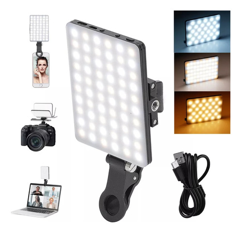 Luz De Video/cámara Lámpara Con Clip Para Teléfono Móvil