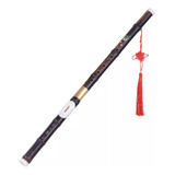 Flauta Transversal De Bambú Natural Negro
