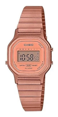 Reloj Casio Vintage La11wr Color Rosa Oro Super Luz Led Alar