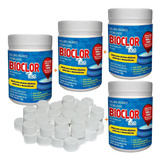 Cloro Piscina Inflável 300 Pastilhas 2g Bioclor 4 Potes 