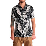 Camisa Efecto Uno Lifestyle Hombre Honolulu Negro-bco Fuk