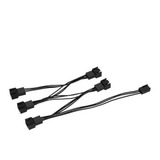 Splitter Pwm 1x5 Coolers Pwm 3-4 Pines Cable Negro Mother