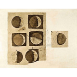 Lienzo Canvas Grabado Fases Luna Galileo Galilei 1616 80x104