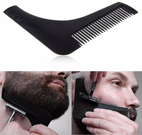 Peine Barbero Guia Tipo The Beard  Shaper Barba Perfecta