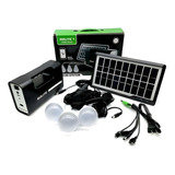 Kit Panel Solar Camping 3 Bombillas Usb Radio Mp3 Linterna