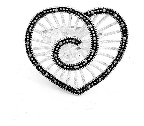 Anillo Marquesita Mujer Corona Plata Mexicana Fina Ley .925
