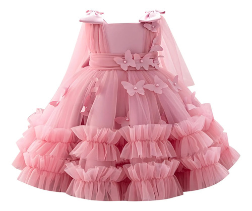 Vestido Fiesta De Princesa Falda Con Mariposas Para Niñas | Envío gratis
